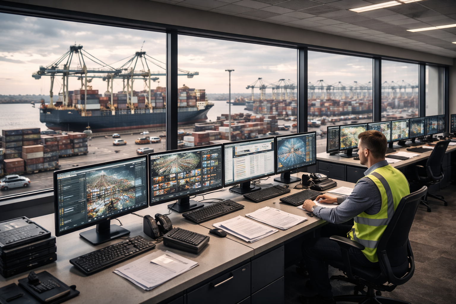 Large infrastructure operations environment with terminal or facility assets